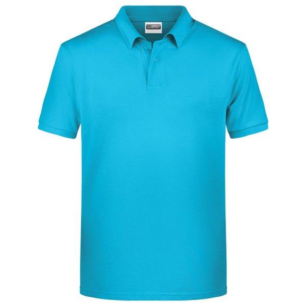 James & Nicholson (Daiber) Férfi galléros biopamut póló 8010 - Türkiz | M