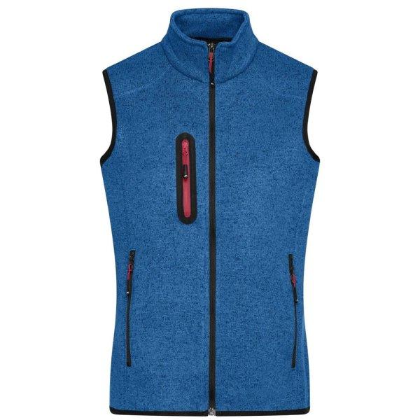 James & Nicholson (Daiber) Női mellény kötött fleece anyagból JN773 -
Királykék melírozott / piros | XXL