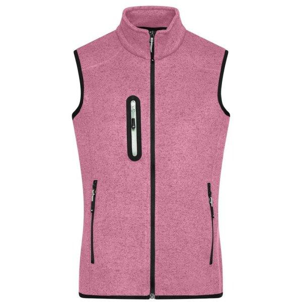 James & Nicholson (Daiber) Női mellény kötött fleece anyagból JN773 -
Rózsaszín melírozott / off-white | M