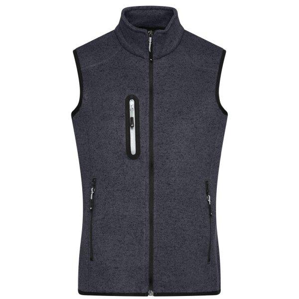 James & Nicholson (Daiber) Férfi mellény kötött fleece anyagból JN774 -
Sötétszürke melírozott / ezüst | S