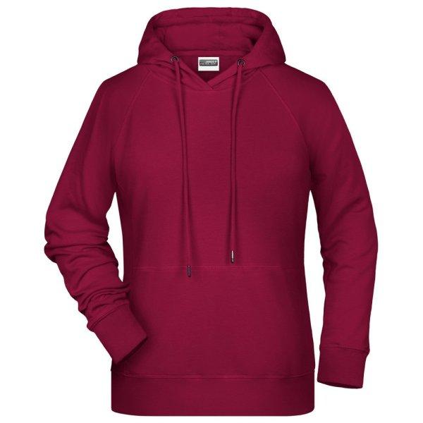 James & Nicholson (Daiber) Női kapucnis biopamut felső 8023 - Borvörös | XL