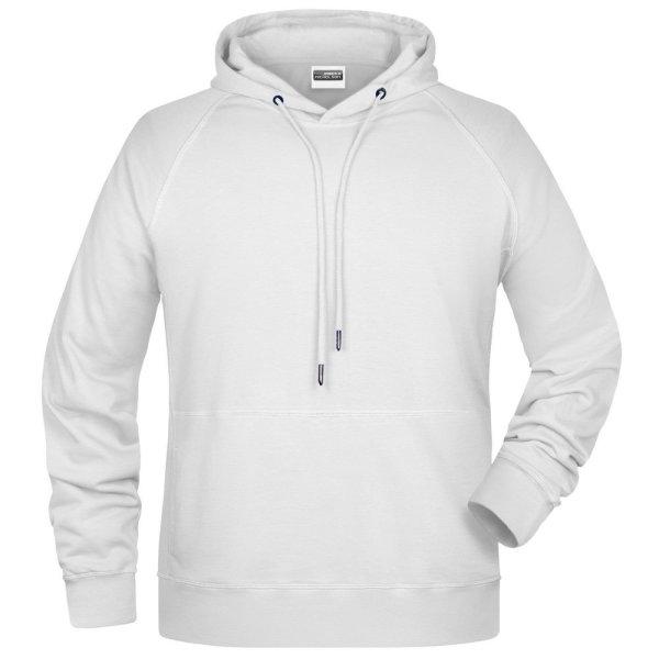 James & Nicholson (Daiber) Férfi kapucnis biopamut felső 8024 - Fehér | XL