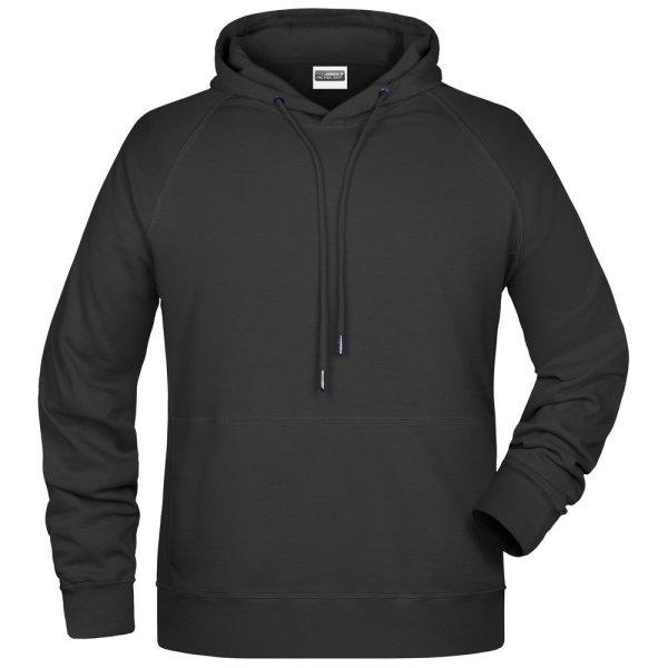 James & Nicholson (Daiber) Férfi kapucnis biopamut felső 8024 - Fekete | XXXL