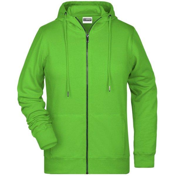 James & Nicholson (Daiber) Női cipzáros biopamut felső 8025 - Limezöld | XL
