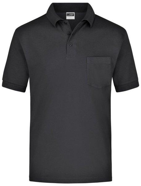 James & Nicholson (Daiber) Férfi galléros póló zsebbel JN026 - Fekete | XL