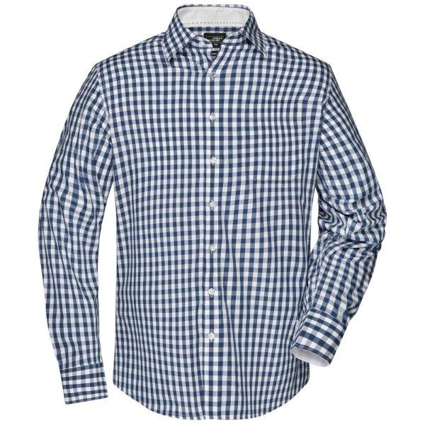 James & Nicholson (Daiber) Férfi kockás ing JN617 - Sötétkék / fehér |
XXXL