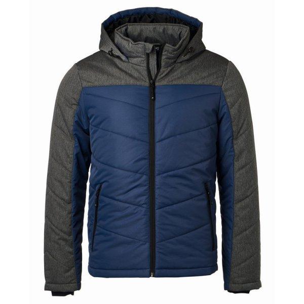 James & Nicholson (Daiber) Férfi steppelt téli dzseki JN1134 - Sötétkék /
antracit melírozott | XXXL