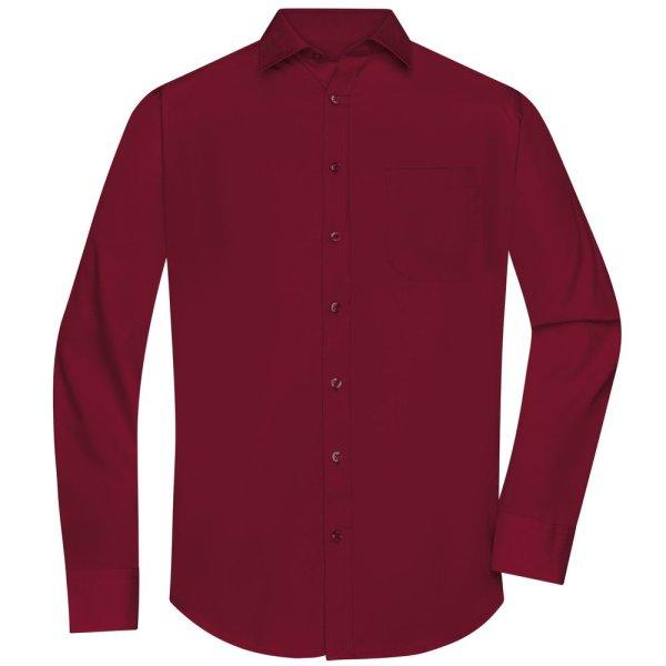 James & Nicholson (Daiber) Férfi hosszú ujjú ing JN678 - Borvörös | S