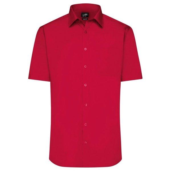 James & Nicholson (Daiber) Férfi rövid ujjú ing JN680 - Piros | M