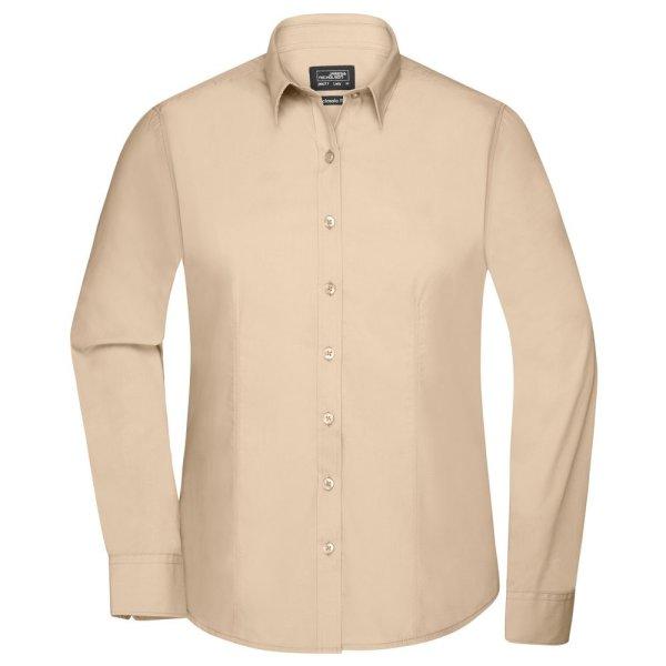 James & Nicholson (Daiber) Női hosszú ujjú ing JN677 - Stone | XL