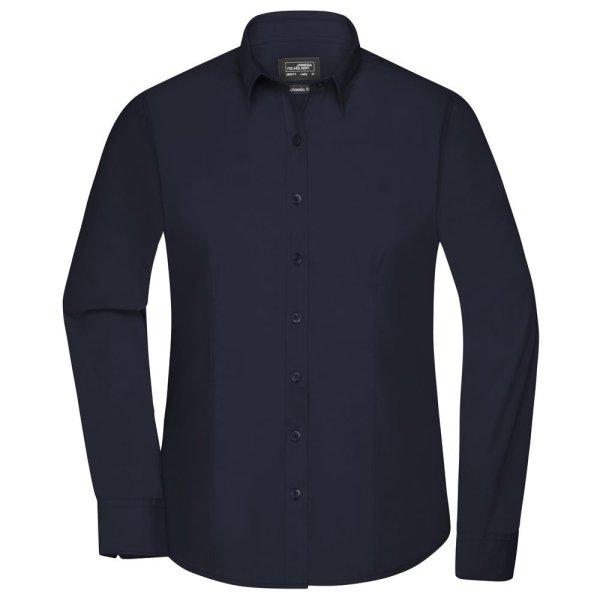 James & Nicholson (Daiber) Női hosszú ujjú ing JN677 - Sötétkék | XL