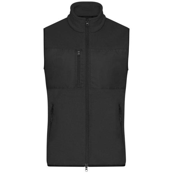 James & Nicholson (Daiber) Férfi gyapjú mellény JN1310 - Fekete / fekete | XL