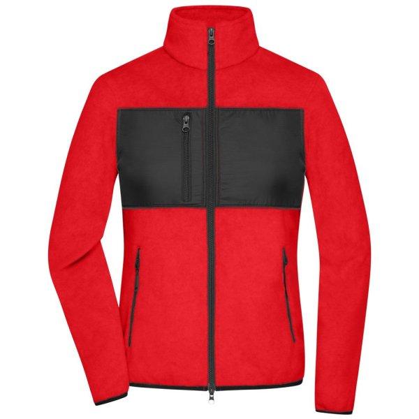 James & Nicholson (Daiber) Női gyapjú pulóver JN1311 - Piros / fekete | XL