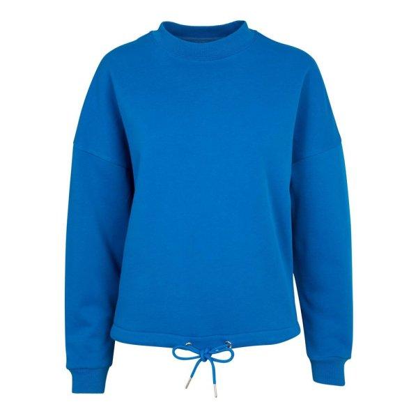 Build Your Brand Női oversized pulóver ejtett vállakkal - Kobalt | XS