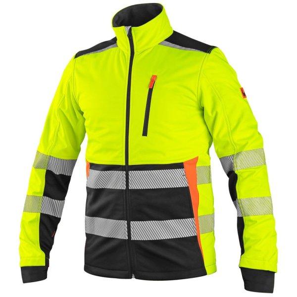 Canis (CXS) Férfi fényvisszaverő softshell dzseki CXS BENSON - Sárga /
fekete | XXXXL