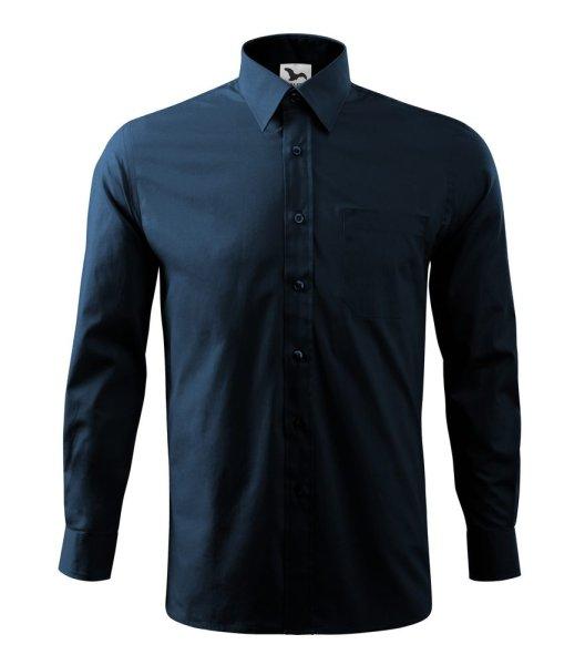MALFINI Férfi ing Style Long Sleeve - Tengerészkék | L