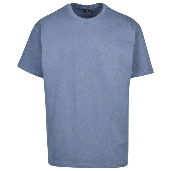 Build Your Brand Férfi póló Heavy Oversize Tee - Vintage kék | L