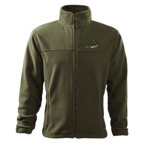 Bontis Gyapjú pulóver csuka hímzéssel - Military | XL