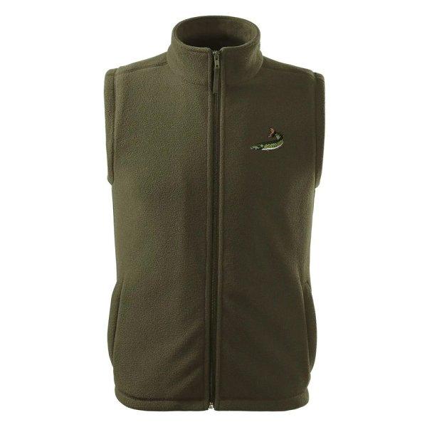 Bontis Gyapjú mellény csuka hímzéssel - Military | XL