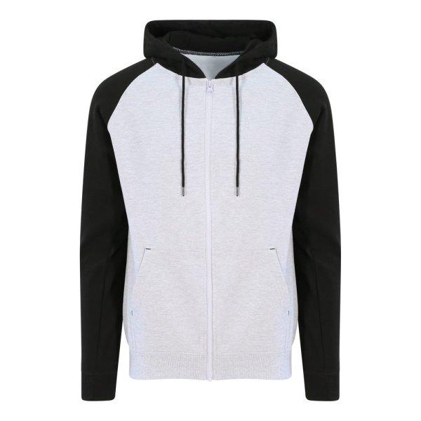 Just Hoods Férfi pulóver Baseball - Szürke melírozott / fekete | XL