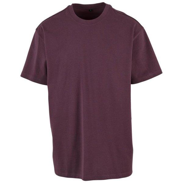 Build Your Brand Férfi póló Heavy Oversize Tee - Szilvaszínű | L
