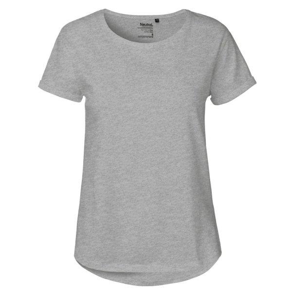 Neutral Női póló felhajtott ujjakkal organikus Fairtrade biopamutból -
Sportos szürke | XL