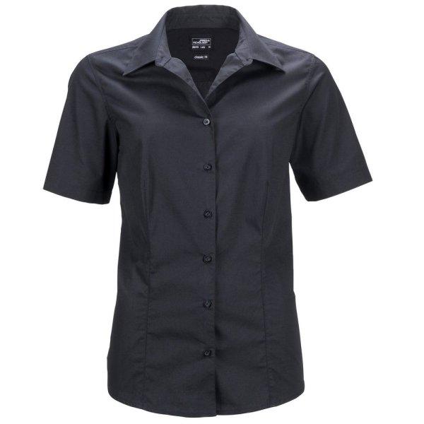 James & Nicholson (Daiber) Női rövidujjú ing JN643 - Fekete | XXXL