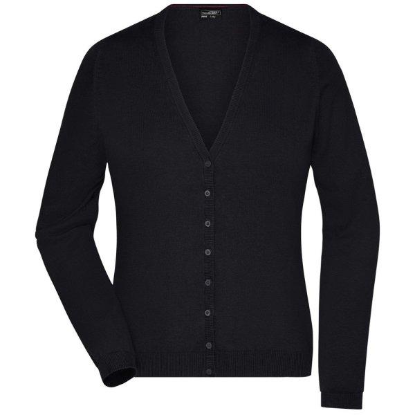 James & Nicholson (Daiber) Női pamut pulóver JN660 - Fekete | XS