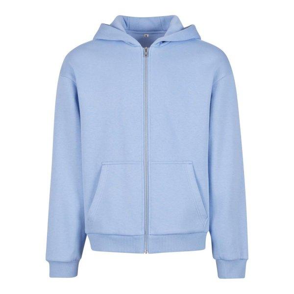 Build Your Brand Puha férfi cipzáros kapucnis pulóver Fluffy - Világoskék |
M