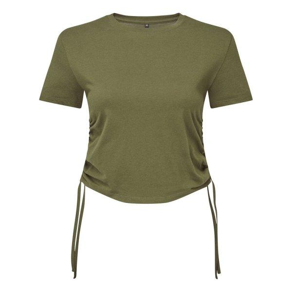 TriDri® Női crop top húzott oldalsó részletekkel - Olív | L