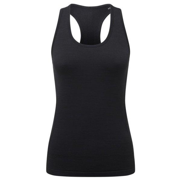 TriDri® Női varrás nélküli sport trikó 3D Fit - Fekete | S