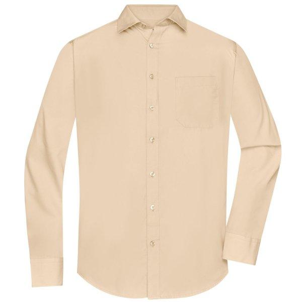 James & Nicholson (Daiber) Férfi hosszú ujjú ing JN678 - Stone | XXXL