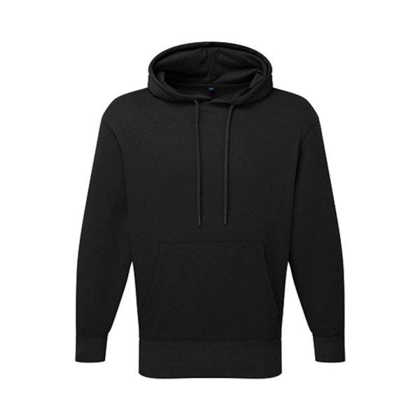 TriDri® Uniszex kapucnis pulóver újrahasznosított anyagból - Fekete | M