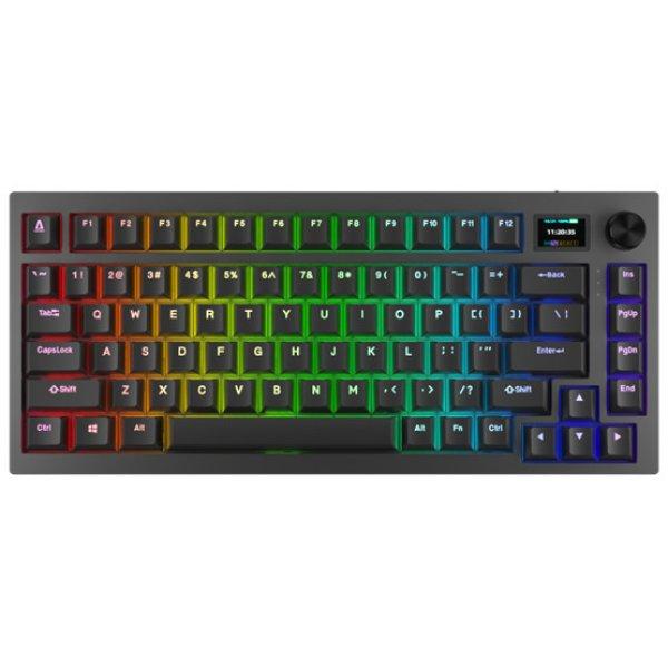 BIL AVAX GM02 PRO 75% Gasket RGB tri-mode mechanikus billentyűzet Gateron
sárga switch, magyar kiosztás