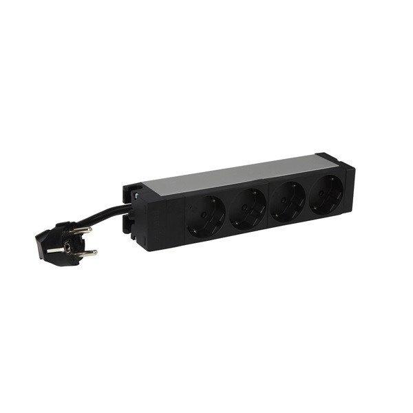 Legrand 646801 10"/1U 16A KIM 4xSHK biztonsági zsaluval aluminiumvázas
elosztósor