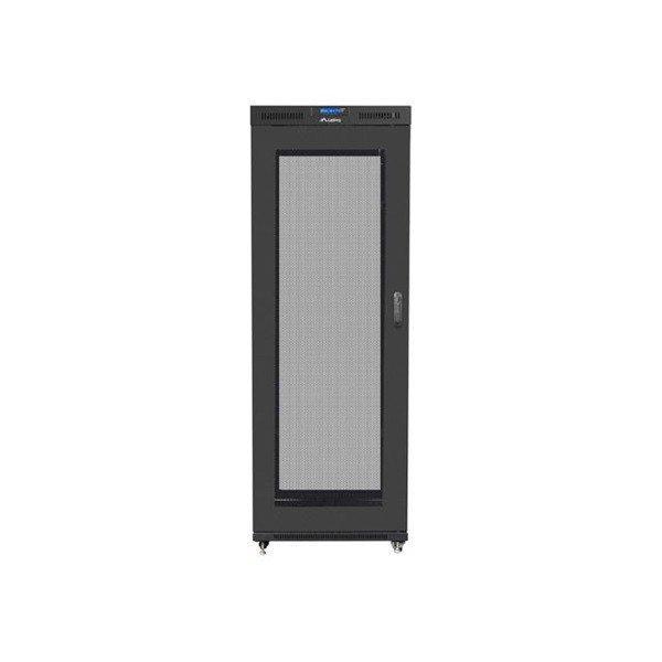 Lanberg FF01-8042-23BL 19" 42U SZÉL:800mm MÉLY:1000mm MAG:2097mm
lapraszerelt LCD hálós fémajtós fekete rack szekrény
