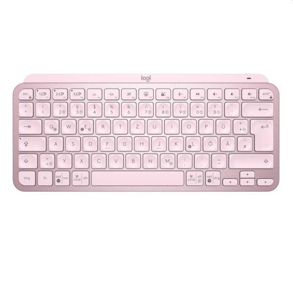 Logitech MX Keys Mini - vezeték nélküli háttérvilágított billentyűzet,
US - rózsaszín