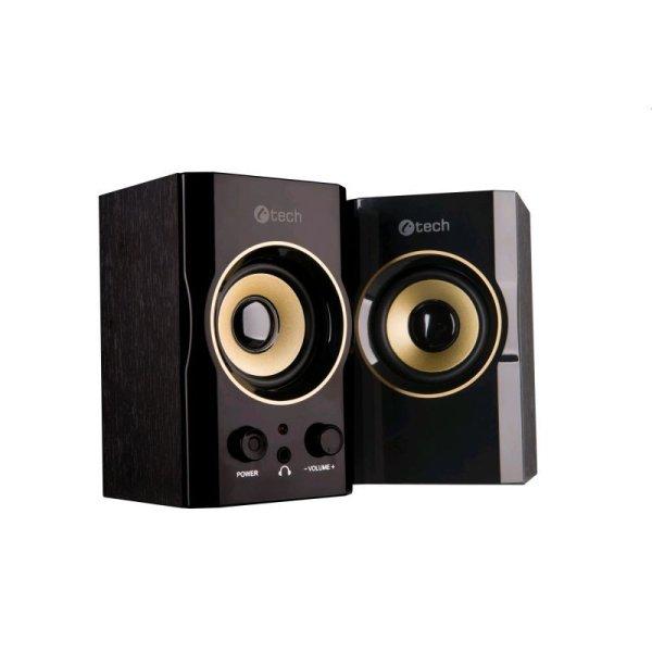 Repro C-TECH SPK-11, 2.0, fa, fekete-arany, USB