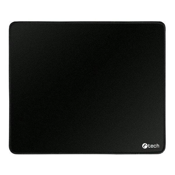 egérpad C-TECH MP-01, fekete, 320x270x4mm, varrott szélek