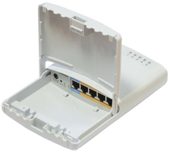 MIKROTIK RouterBOARD PowerBox + L4 (650MHz, 64 MB RAM, 5xLAN switch, outdoor
plastic case, forrás)