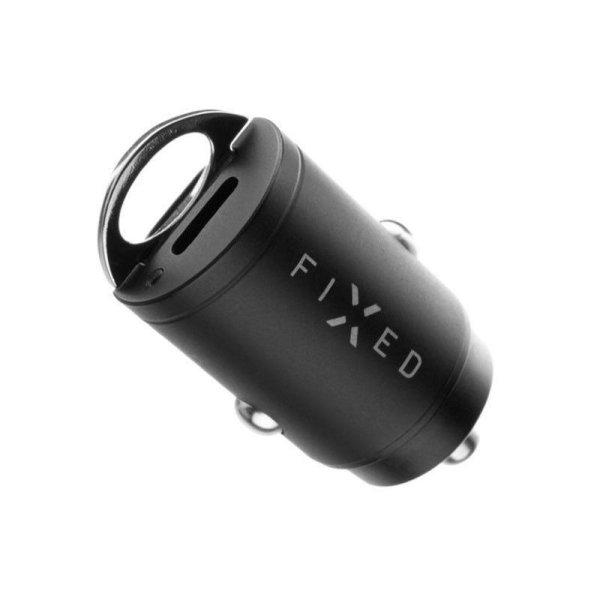 FIXED AutoTöltő 2x USB-C kimenet, PD30W - fekete