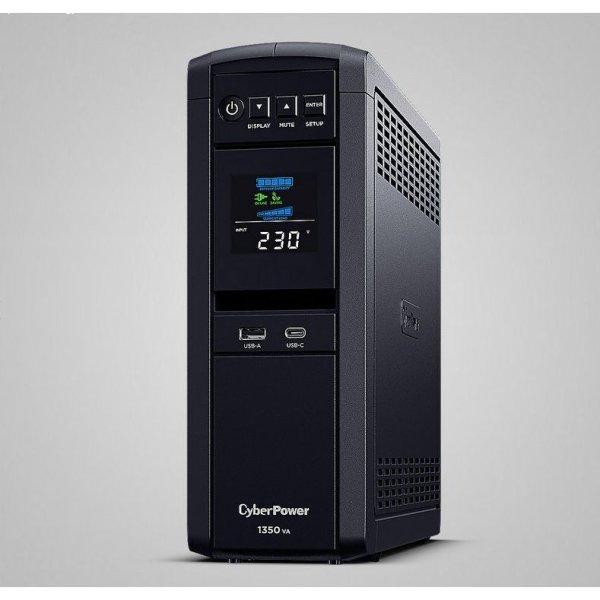 CyberPower CP1350EPFLCD, UPS Intelligent PFC, 1350VA/810W, LCD, 6x Schuko,
RJ11/RJ45, USB