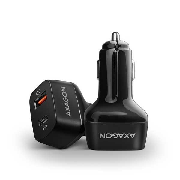 AXAGON PWC-PQ38, PD & QUICK Autós töltő 38W, 2x port (USB + USB-C),
PD3.0/QC3.0/AFC/FCP/Apple