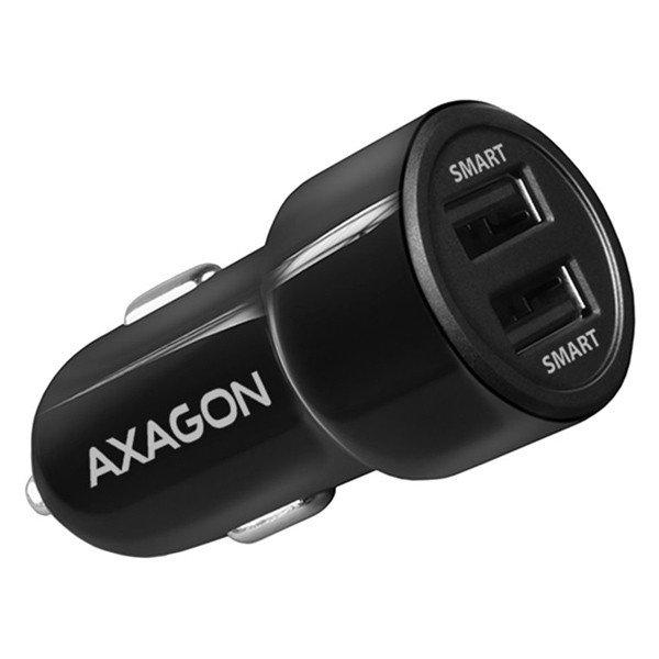 AXAGON PWC-5V5, SMART Autós töltő, 2x port 5V-2.4A + 2.4A, 24W