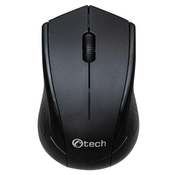 Egér C-TECH WLM-07, fekete, vezeték nélküli, 1200DPI, 3 gomb, USB nano
receiver