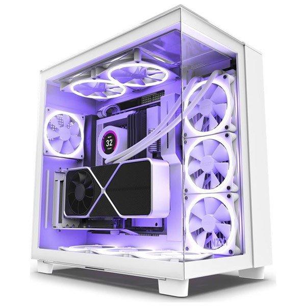 NZXT case H9 Elite / 3xRGB 120 mm / 1x 120mm fan / glass / RGB&fan controler /
white