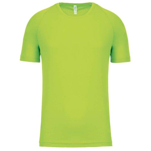 PA445 rövid ujjú kereknyakú gyerek sportpóló Proact, Lime-8/10