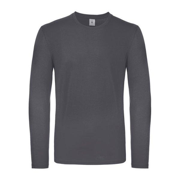 B&C EXACT 150 unisex hosszú ujjú póló B03E, Dark Grey-3XL