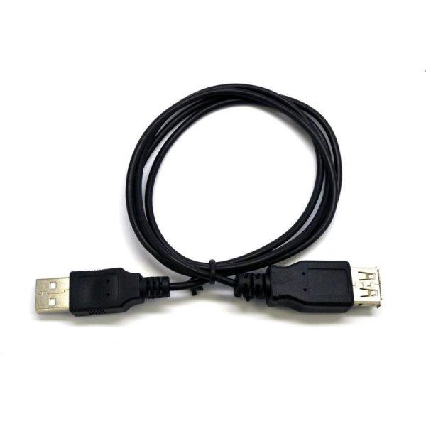 Kábel C-TECH USB A-A 3m 2.0 hosszabbító, fekete
