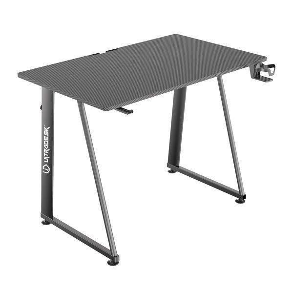 ULTRADESK Gamer játékos asztal ENTER V2, 100x60 cm, 75cm, fejhallgató és
folyadéktartó, kompakt méret